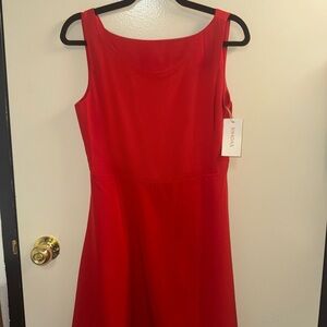 RIHOAS Vibrant Red Midi Dress
